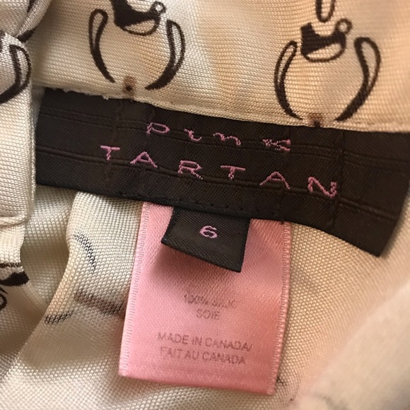 Pink Tartan Gucci Link beige brown dress size 6 - Picture 7 of 8